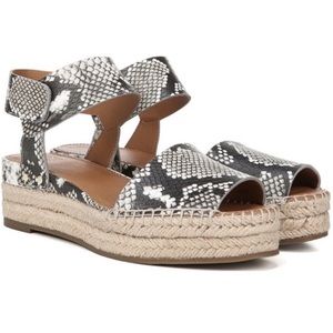 Sarto Oak Snakeskin espadrilles wedge sandals low heel
